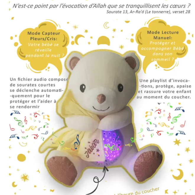 JABAR L'OURSON INTERACTIF- DÉTECTEUR DES CRIS DU BÉBÉ