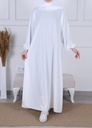 ABAYA BLANCHE SOIE DE MEDINE (Taille 1)