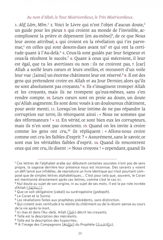 MON CORAN EN FRANCAIS - 2 couleurs