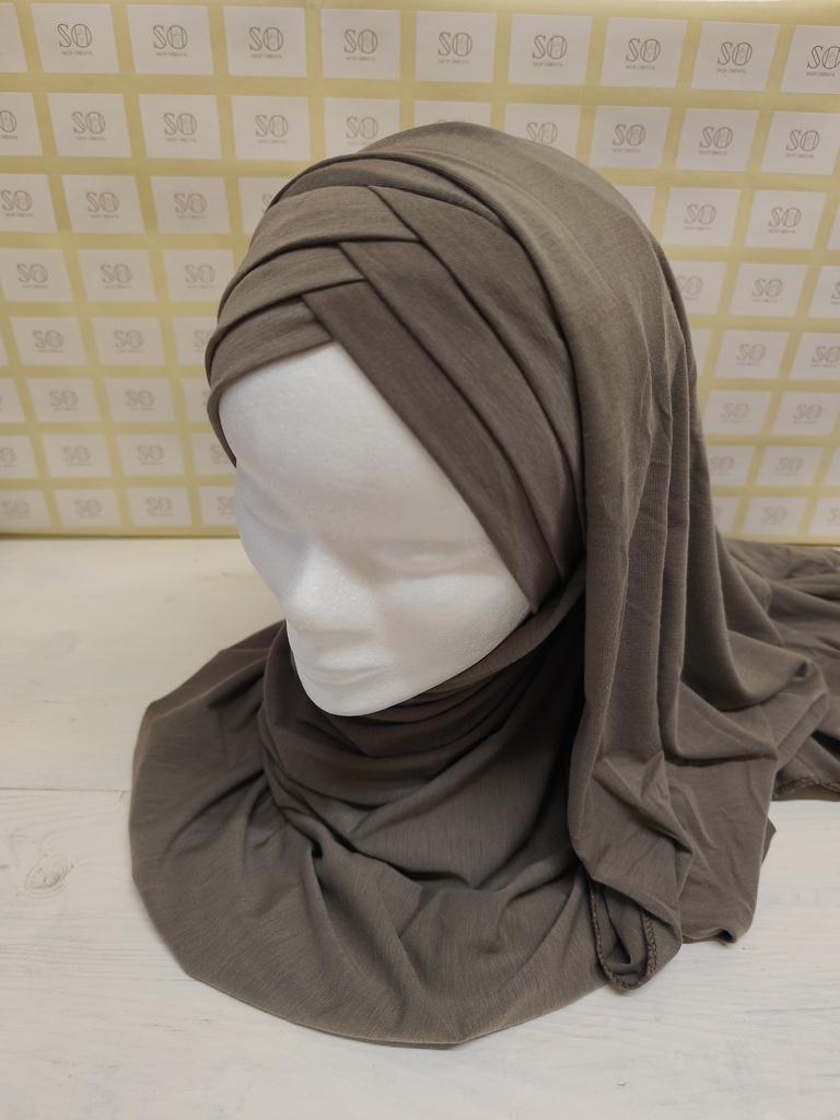 HIJAB AVEC BANDEAU CROISE